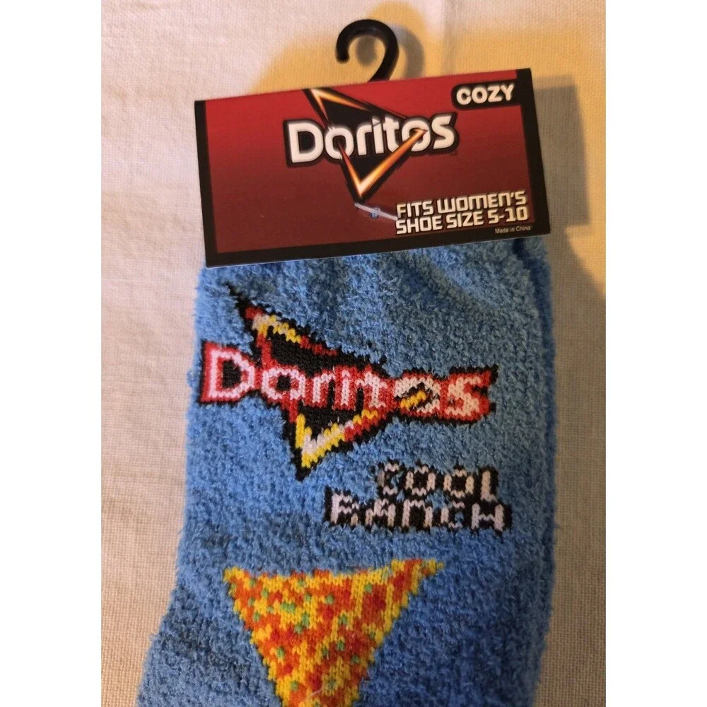 New Doritos Cool Ranch Soft Socks Size 5-10